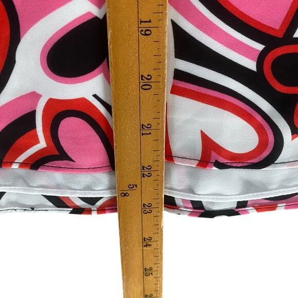 NWT Cato Top Size M Polyester Hearts Red Pink White Black Tank Top Valentines - Picture 9 of 10